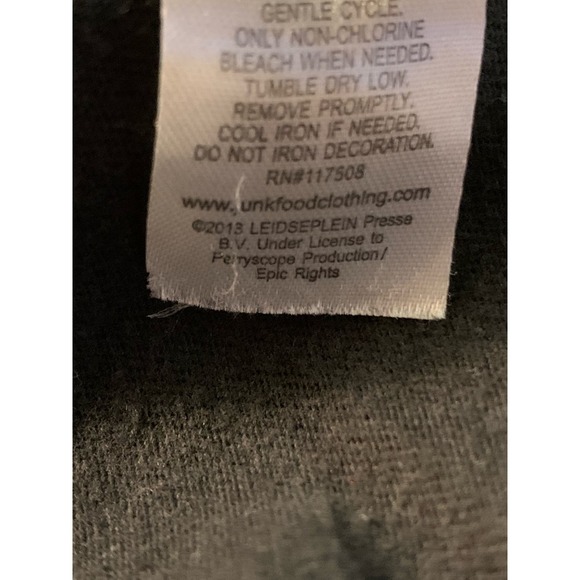 AC DC World Tour 77 JunkFood Band Tee Unisex Size Small Black Graphic T Shirt - Picture 7 of 8